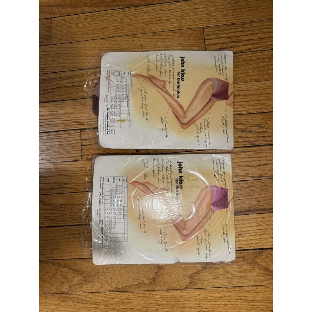 Vintage KLOSS 1960s Stockings TAUPE ROUGE Stretch Nylon Hosiery S New NWT LOT